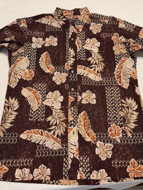 ONO Hawaiian Floral Print Button-Down Shirt